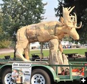 Libby's Ron Adamson has a moose under construction. Photo by LibbyMT.com.