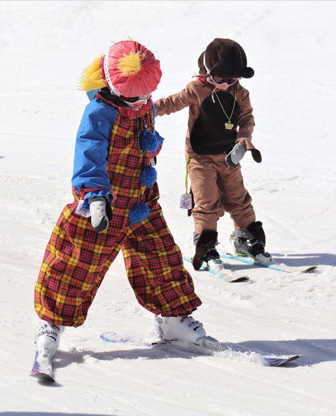Ski buddies. Photo by LibbyMT.com.