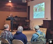 Jeff Gruber gives a talk about Libby Dam. Photo by LibbyMT.com.