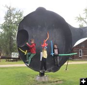 In Paul Bunyan's fry pan. Photo by LibbyMT.com.