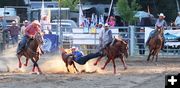 Steer wrestling. Photo by LibbyMT.com.