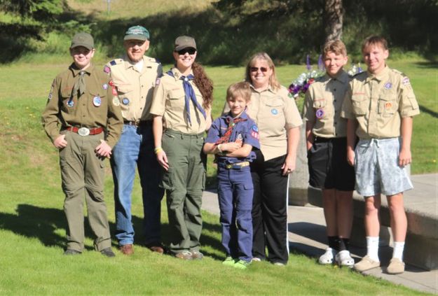 Boy Scouts, Girl Scouts and Cub Scouts were represented. Photo by LibbyMT.com.