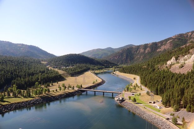 The view changes across the dam. Photo by LibbyMT.com.