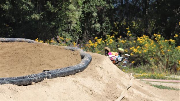 Over the pipe and down the bank. Photo by LibbyMT.com.