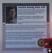 How Austin Reedy Post #97 got its name. Photo by LibbyMT.com.