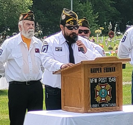 <center>Post Commander</center> <center>Brian Sharp</center>. Photo by LibbyMT.com.