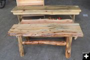Rustic benches. Photo by LibbyMT.com.