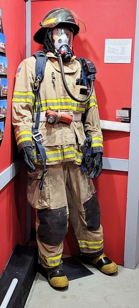 Modern firefighter gear. Photo by LibbyMT.com.