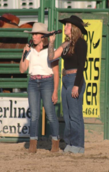 Singing the National and Canadian Anthems. Photo by LibbyMT.com.
