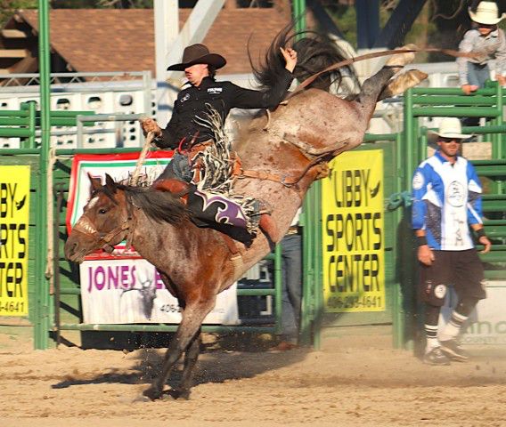 Saddle Bronc starts it off. Photo by LibbyMT.com.