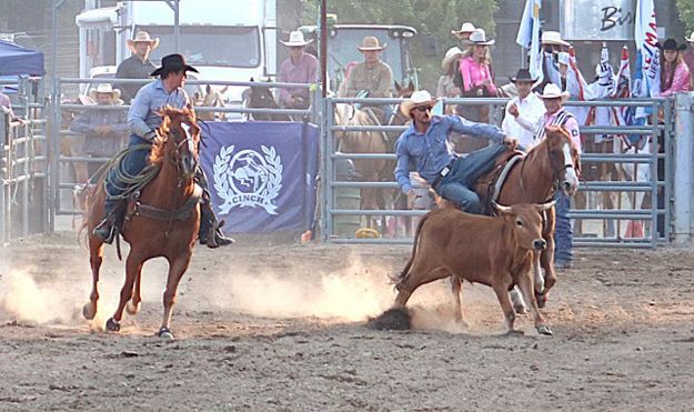 Steer Wrestling. Photo by LibbyMT.com.