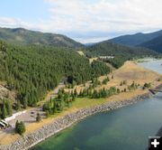 <center>Downstream</center> <center>from the dam</center>. Photo by LibbyMT.com.