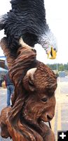 The eagle and bison. Photo by LibbyMT.com.