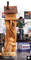Adrian's adorable carving being auctioned. Photo by LibbyMT.com.