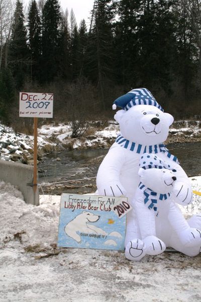 Polar Bear Mascot. Photo by Maggie Craig, LibbyMT.com.