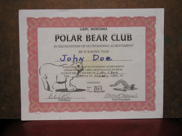 Bear Certificate. Photo by Maggie Craig.