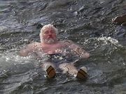 Another Swim for Polar Bear Rick. Photo by Maggie Craig.