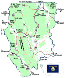 Kootenai Forest Map. 