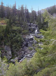 Waterfalls on the way to Leigh Lake in the Cabinet Mountains. Photo by Maggie Craig.