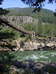 The Swiinging Bridge at Kootenai Falls. Photo by LibbyMT.com.