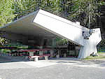 Picnic shelter near dam recreation site