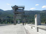 Vehicles can drive across the top of Libby Dam