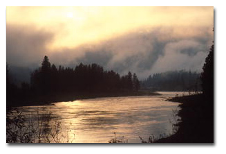 Sunset on the river