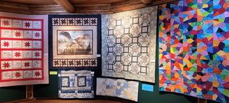 Quilts on display at the Heritage Museum