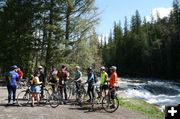 Enjoying Yaak Falls. Photo by LibbyMT.com.