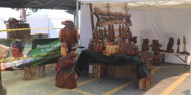 Mark Colp carvings. Photo by LibbyMT.com.
