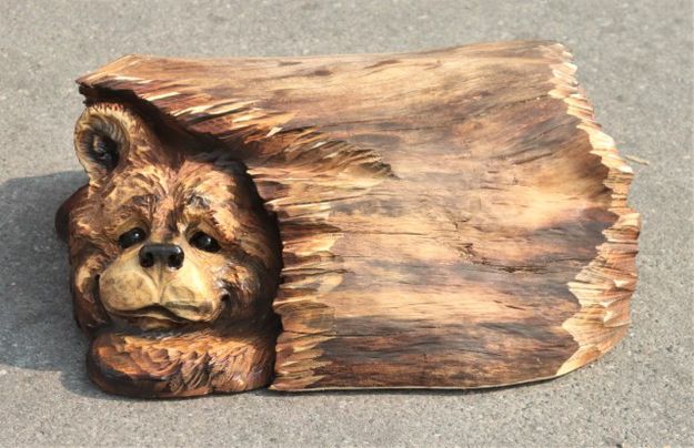 Quick carve bear. Photo by LibbyMT.com.