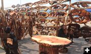 Alex Pricob's carvings for sale. Photo by LibbyMT.com.