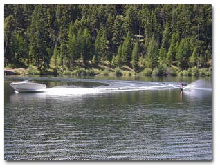 Water skiing on Bull Lake