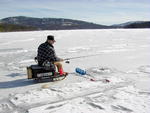 Ice fishing on McGregor Lake. Photo by Maggie Craig.