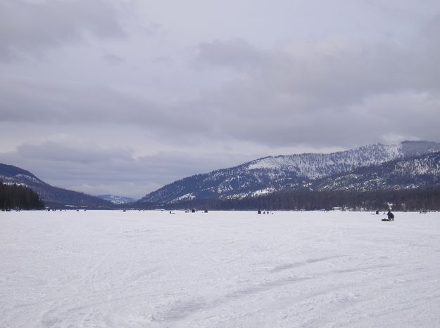 McGregor Lake Ice fishing. Photo by LibbyMT.com.