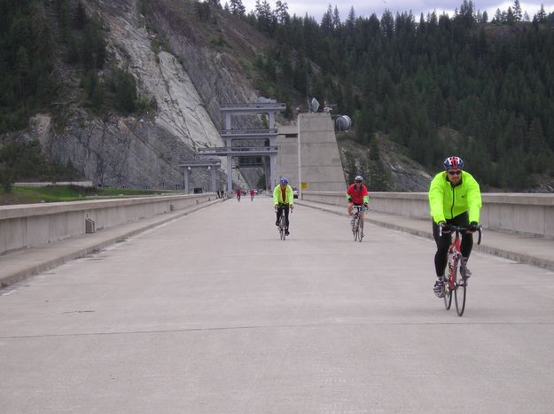 On Libby Dam. Photo by Maggie Craig.