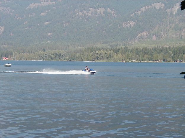 Jet Ski on Bull Lake. Photo by LibbyMT.com.