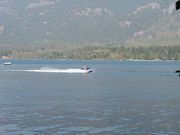 Jet Ski on Bull Lake. Photo by LibbyMT.com.