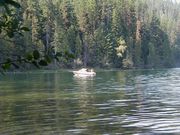 Boating on Bull Lake. Photo by LibbyMT.com.