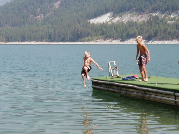 Swimming in Lake Koocanusa. Photo by LibbyMT.com.