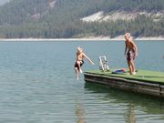 Swimming in Lake Koocanusa. Photo by LibbyMT.com.