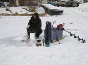 Ice Fishing McGregor Lake. Photo by Maggie Craig.